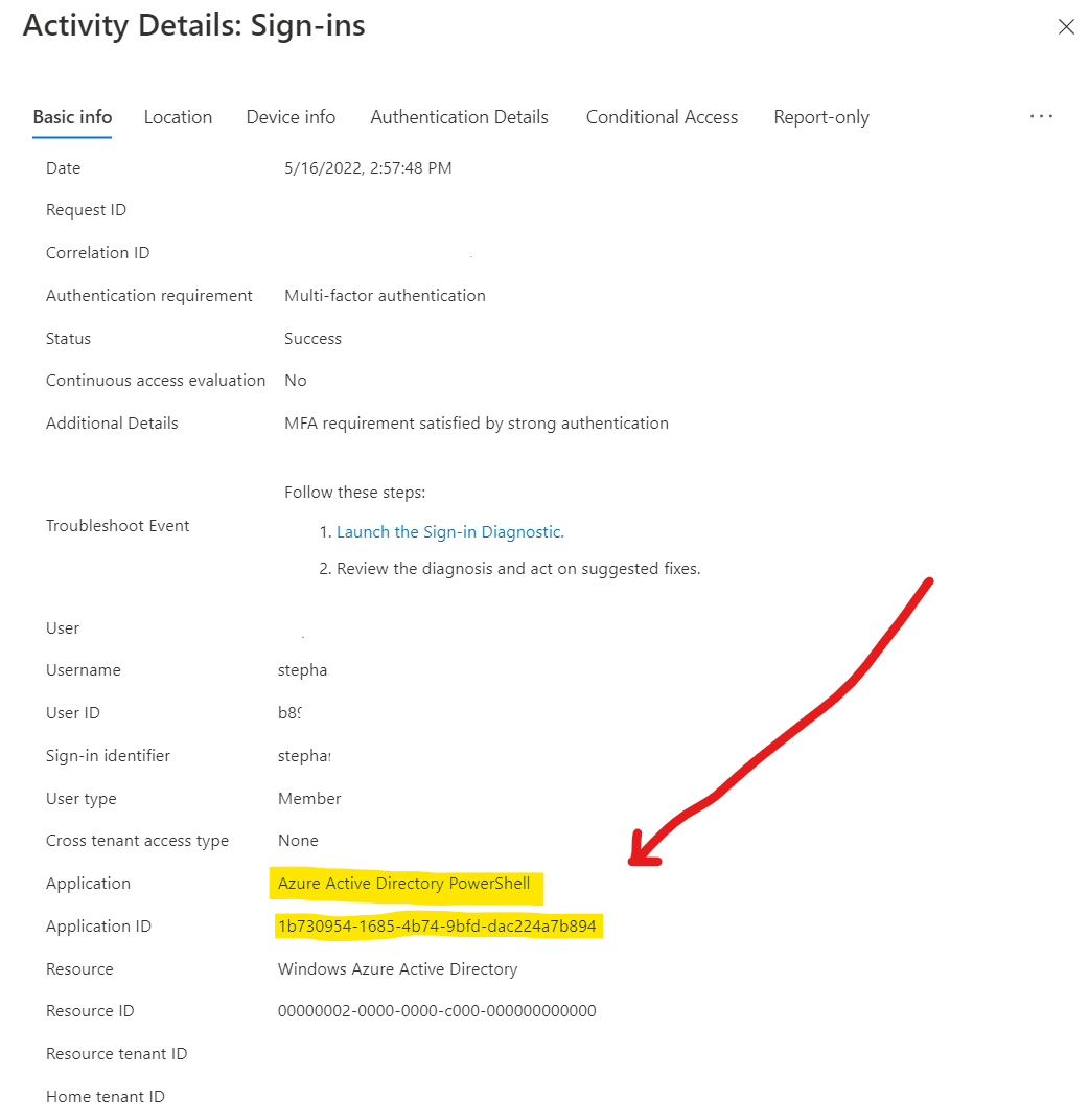 Azure AD Powershell - Sign-in log