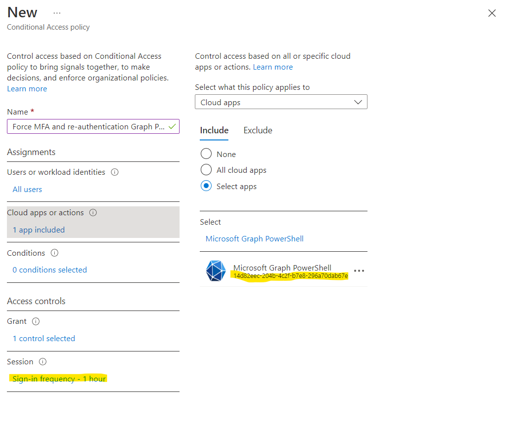 Microsoft Graph conditional access