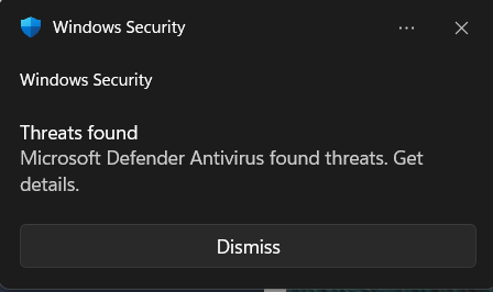 Virus warning